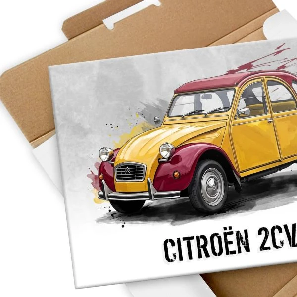 Szyld metalowy z grafika Citroen 2CV